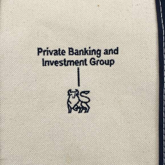 LL BEAN Boat And Tote Bag MERRILL LYNCH Investments Private Banking Canvas USA - Picture 4 of 16